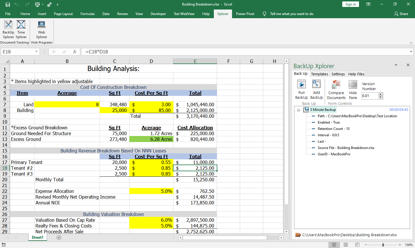 screenshot of BackUp Xplorer